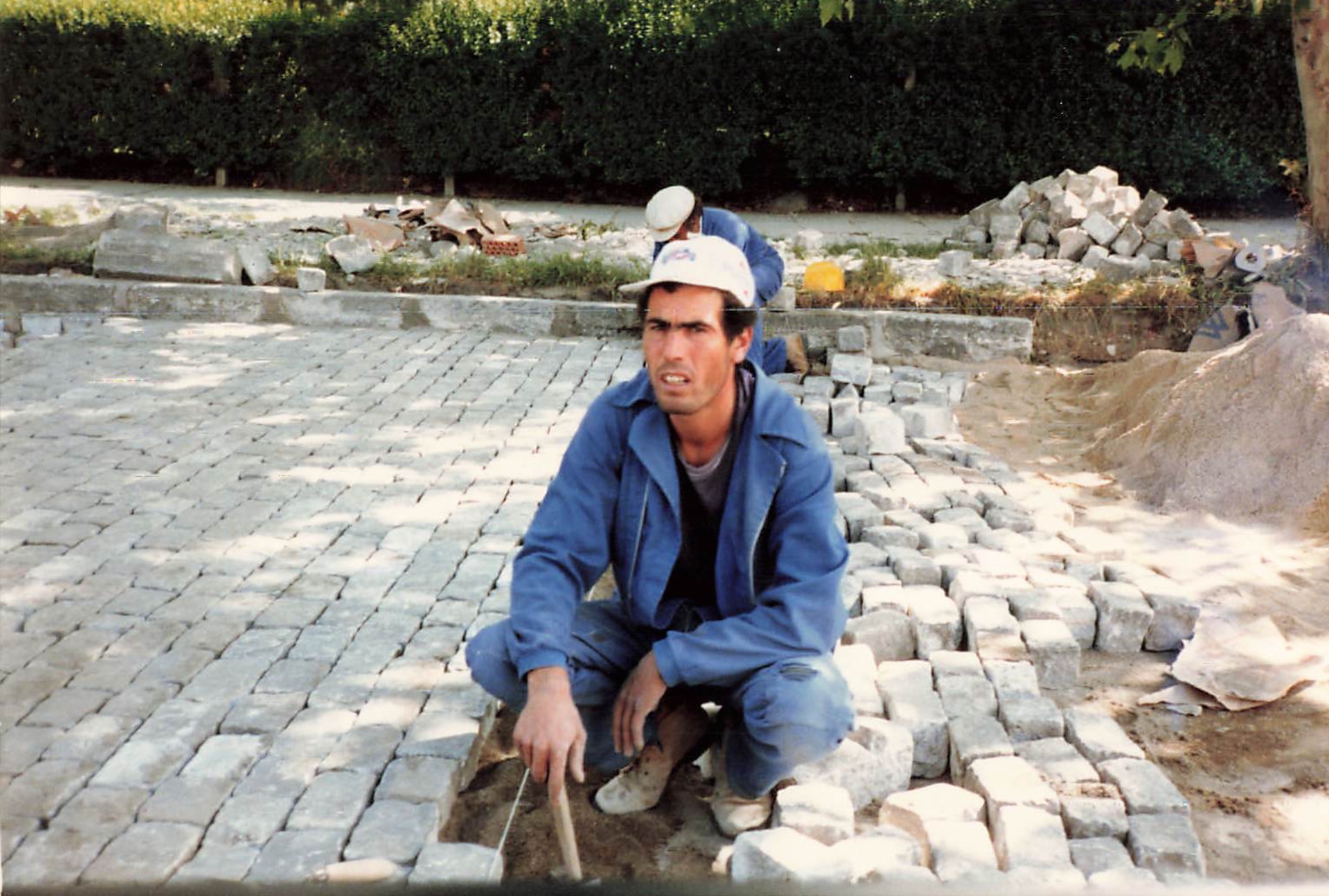 Man Working on Bricks